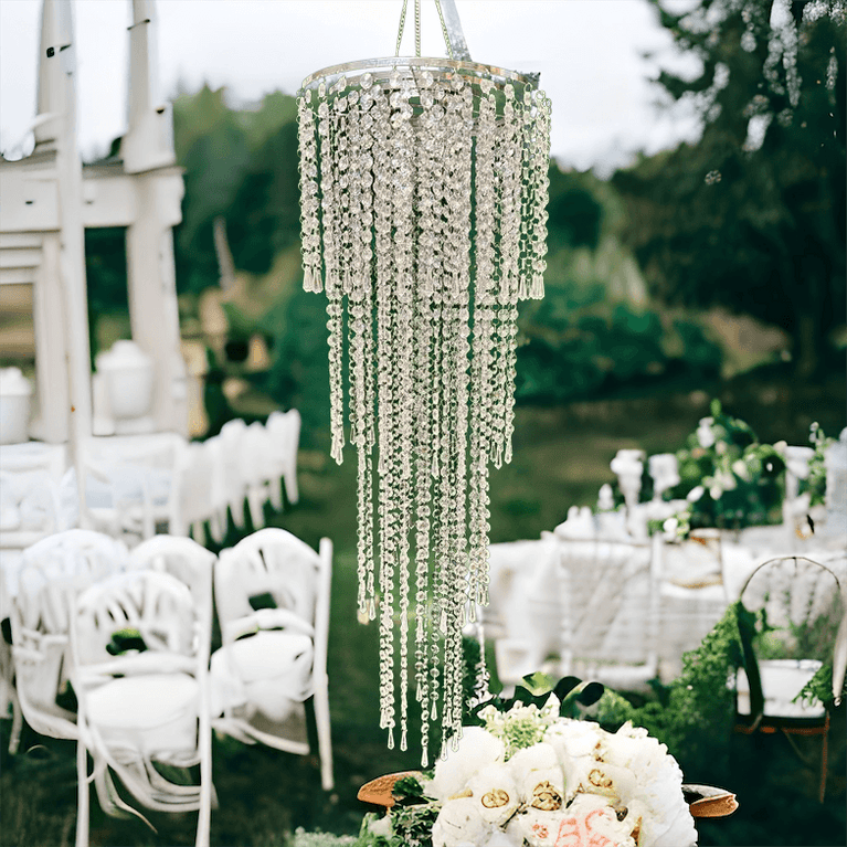 Crystal Hanging Beaded Wedding Ceiling Decor - Décor Maniacs