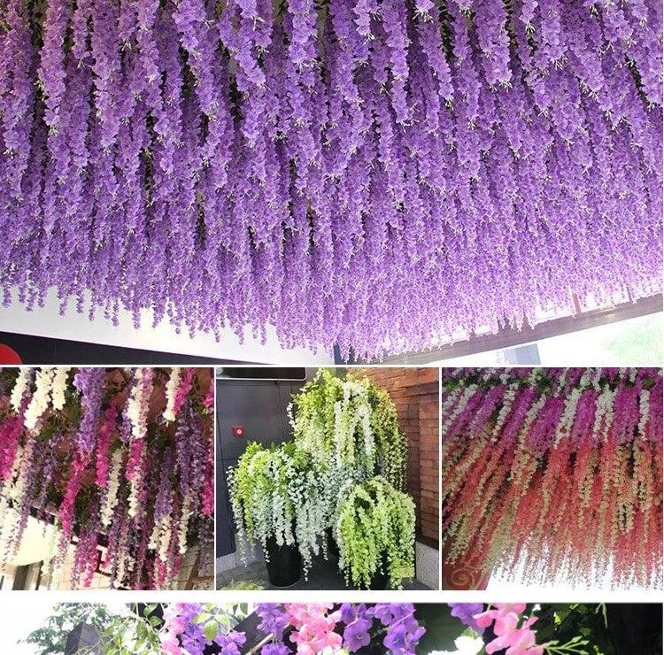 Wisteria Artificial Hanging Flowers 12-Pack - Décor Maniacs