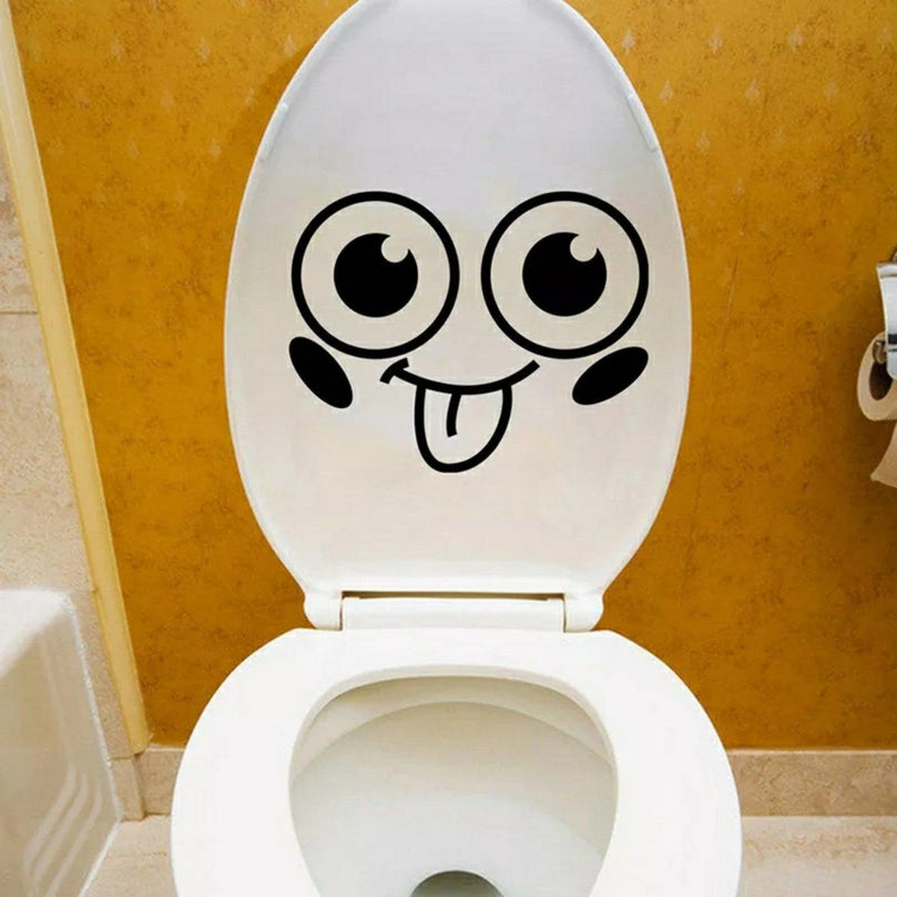 Funny Bathroom Vinyl Decal: Toilet Decor Sticker - Décor Maniacs