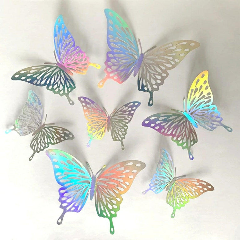 3D Gold Craft Butterflies Kids Room Wall Decor 12-Set - Décor Maniacs