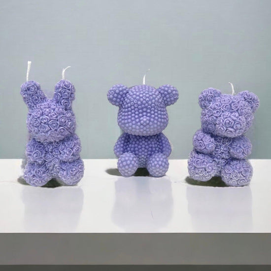 Teddy Bear Soy Lavender Scented Glim Candles - Décor Maniacs