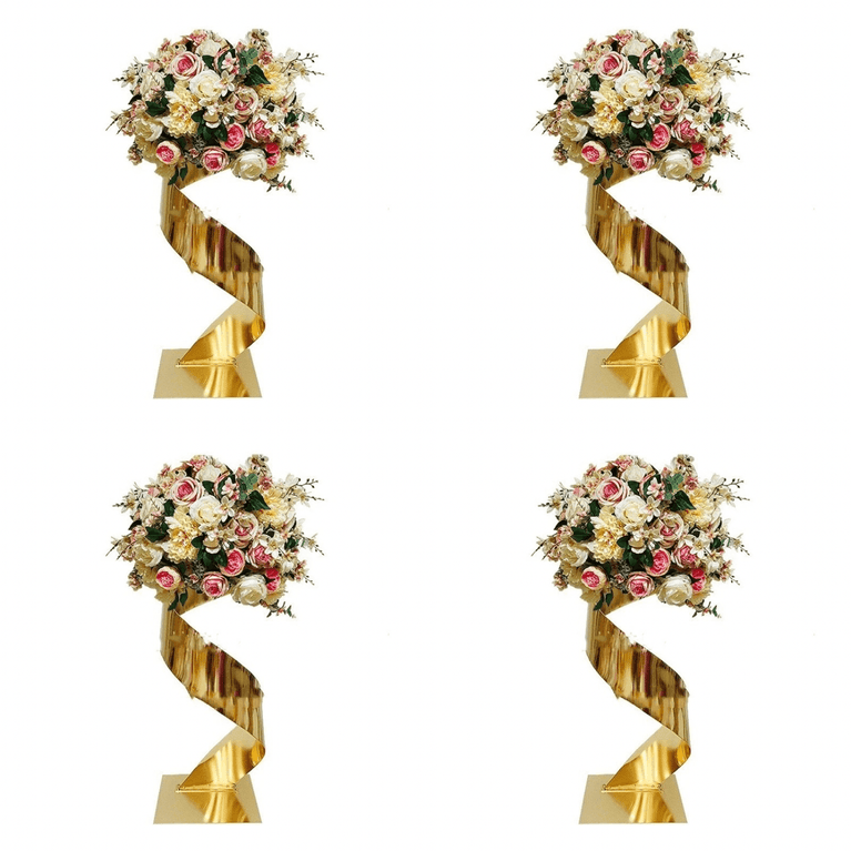 Elegant Spiral Gold Wedding Dining Centerpiece - Décor Maniacs