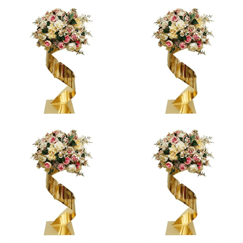 Elegant Spiral Gold Wedding Dining Centerpiece - Décor Maniacs