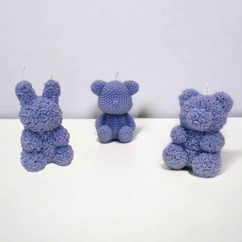 Teddy Bear Soy Lavender Scented Glim Candles - Décor Maniacs