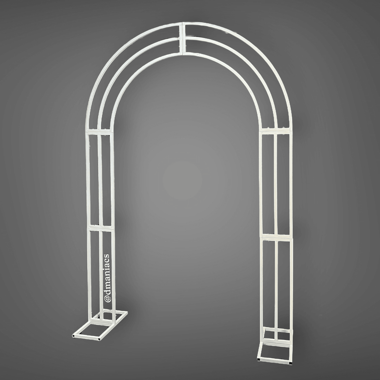 White Metal Wedding Arch Backdrop Decor Stand - Décor Maniacs