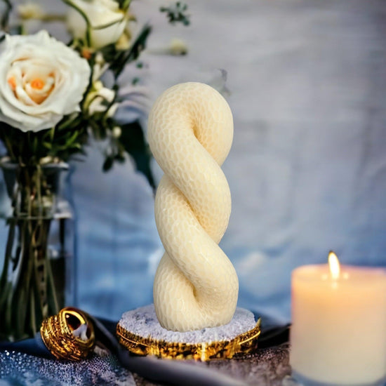 Twisted Rope Soy Scented Pillar Glim Candles - Décor Maniacs