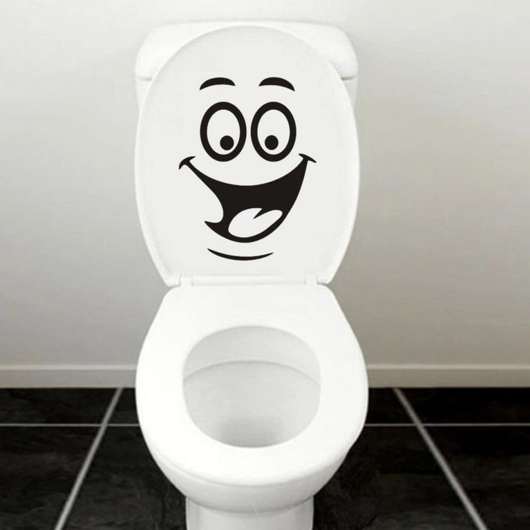 Funny Bathroom Vinyl Decal: Toilet Decor Sticker - Décor Maniacs