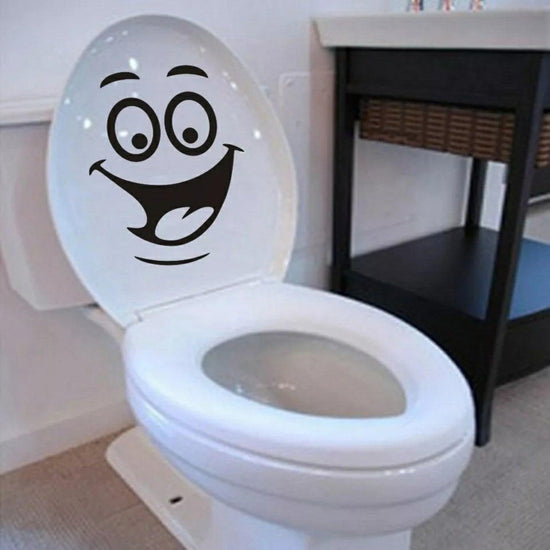 Funny Bathroom Vinyl Decal: Toilet Decor Sticker - Décor Maniacs