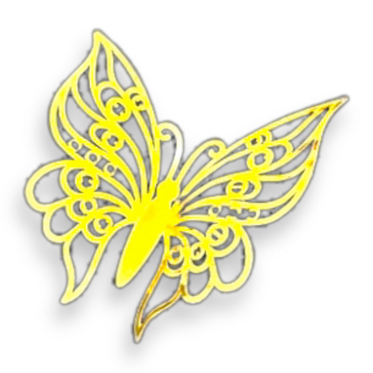 3D Gold Butterflies Kids Wall Decor 12pcs - Décor Maniacs