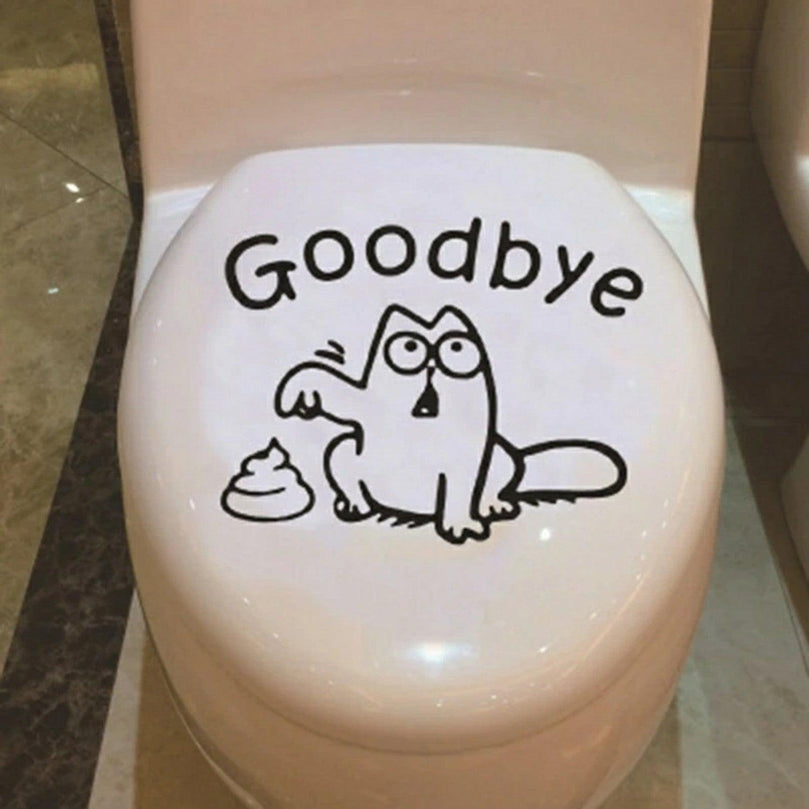 Funny Bathroom Vinyl Decal: Toilet Decor Sticker - Décor Maniacs