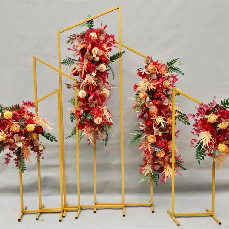 Rocket Gold Wedding Backdrop Stands 5-Piece - Décor Maniacs