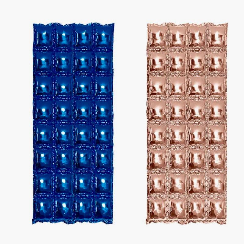 4 Rows Square Foil Balloon Wall Decoration - Décor Maniacs