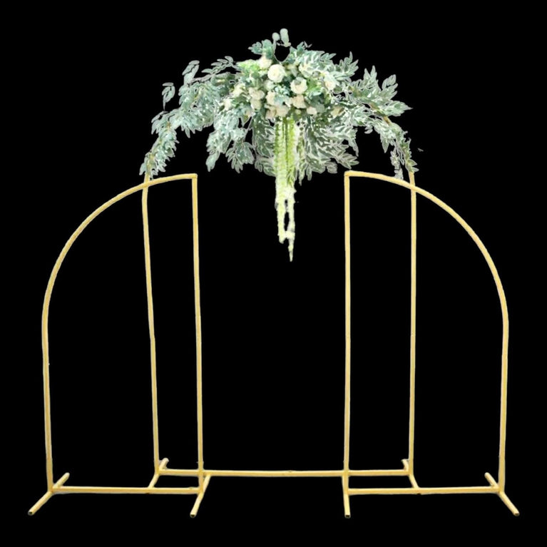 Gold Wedding Arch Decoration Backdrop 3-Piece - Décor Maniacs