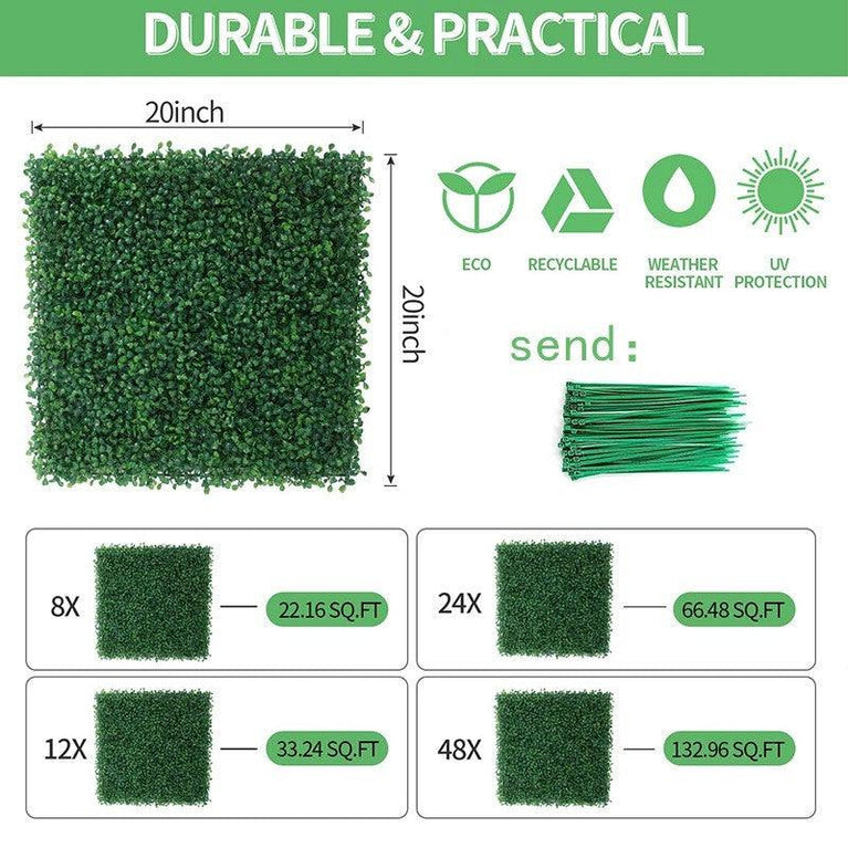 Artificial Grass Wall Backdrop 20 Inch Panels - Décor Maniacs