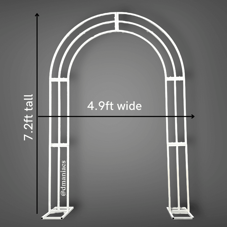 White Metal Wedding Arch Backdrop Decor Stand - Décor Maniacs