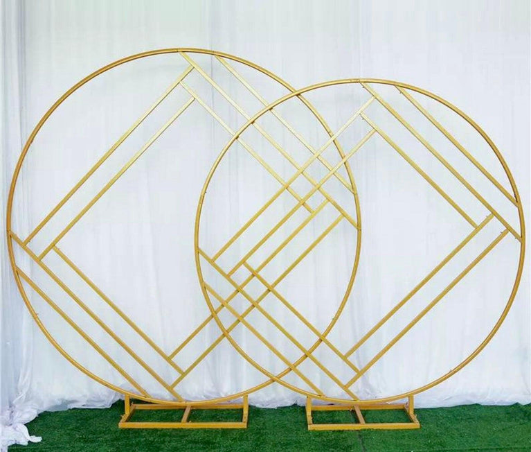 Round Geometric Wedding Arch Backdrop Stand - Décor Maniacs