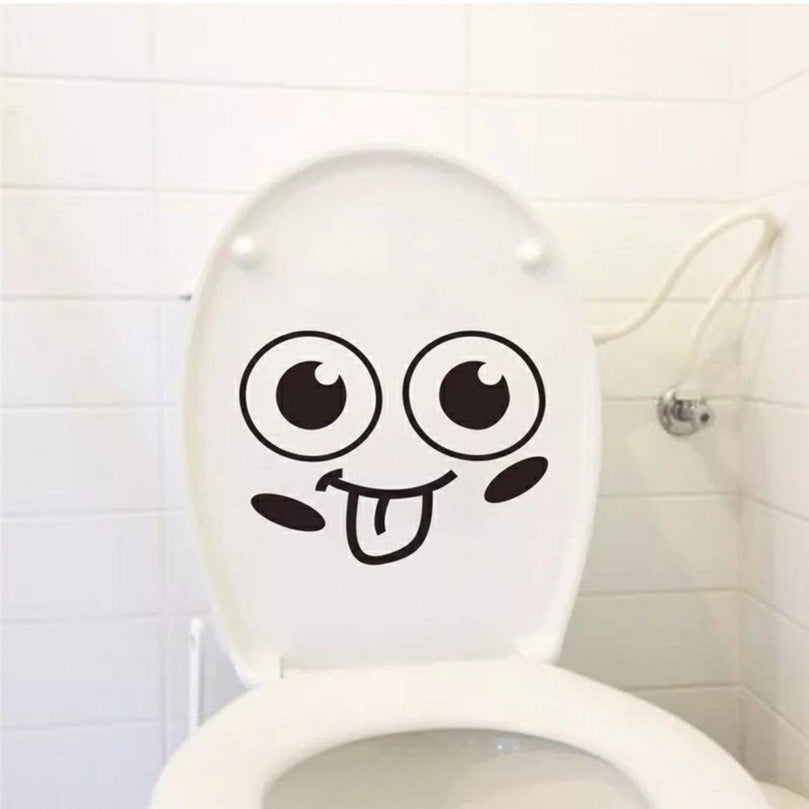 Funny Bathroom Vinyl Decal: Toilet Decor Sticker - Décor Maniacs