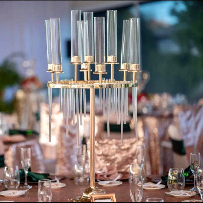 9-Arm Candle Holder Wedding Dining Table Centerpiece - Décor Maniacs