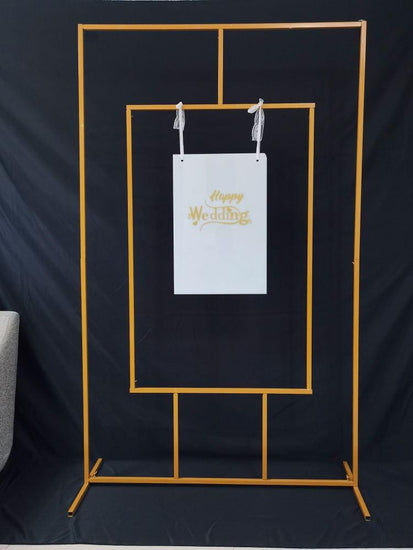 Square Wedding Welcome Sign 6.5ft Backdrop - Décor Maniacs