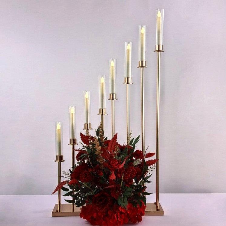 8-Arm Candelabra Wedding Centerpiece 2-Pack - Décor Maniacs