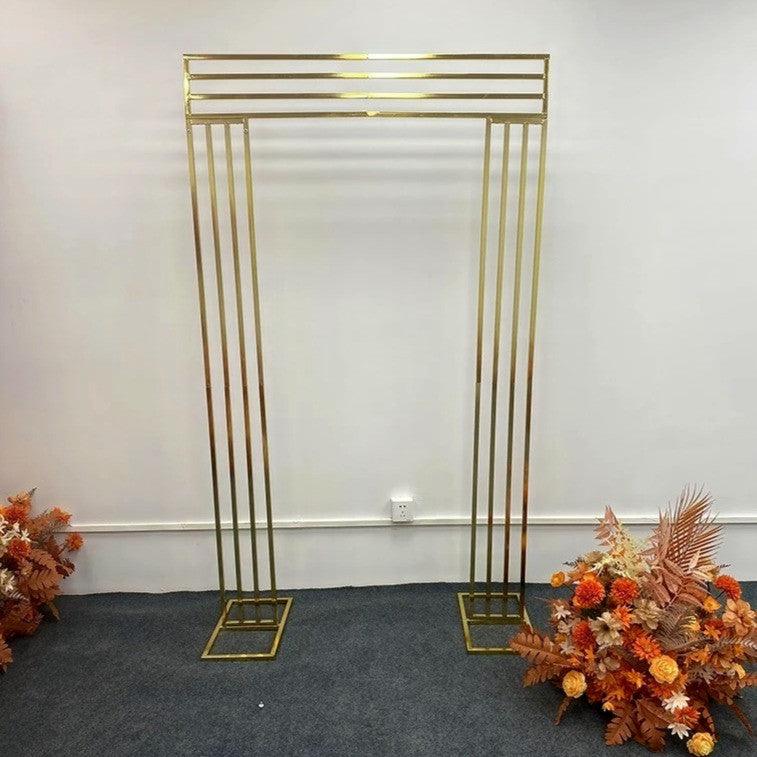 Shiny Gold Wedding Arch Square Backdrop - Décor Maniacs