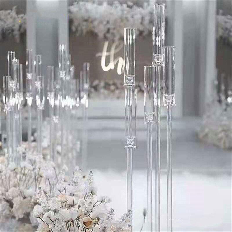 8-Arm Acrylic Candelabra Wedding Centerpiece - Décor Maniacs