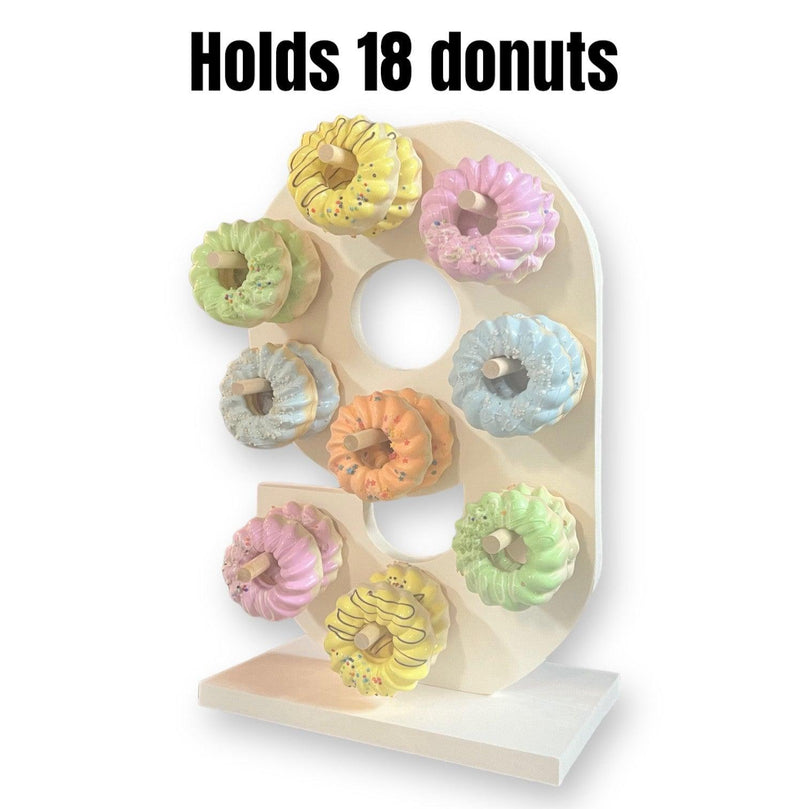 Donut Wall Personalized 9th Birthday Party Dessert Stand - Décor Maniacs