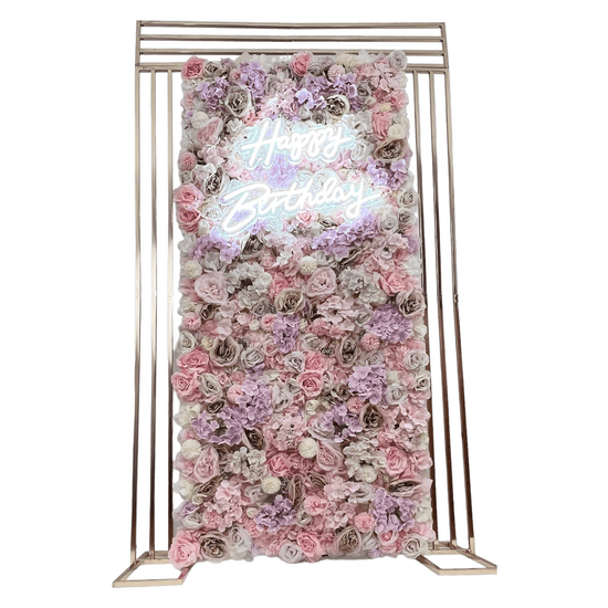 Shiny Gold Wedding Square Backdrop Stand - Décor Maniacs