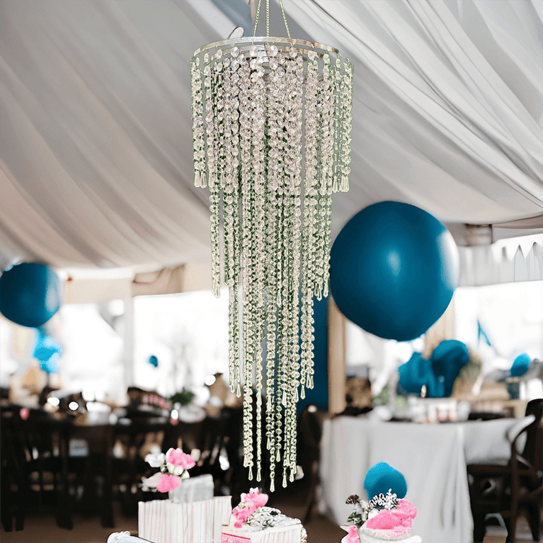 Crystal Hanging Beaded Wedding Ceiling Decor - Décor Maniacs