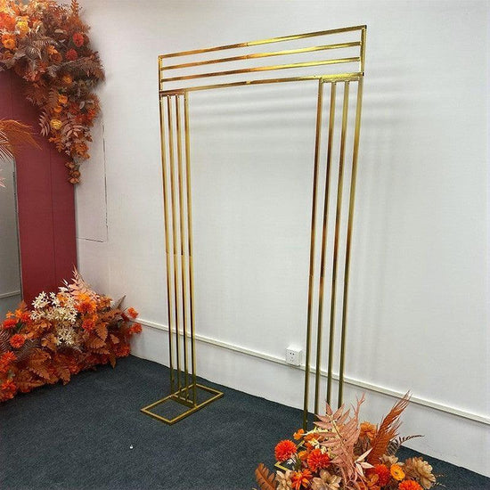 Shiny Gold Wedding Arch Square Backdrop - Décor Maniacs