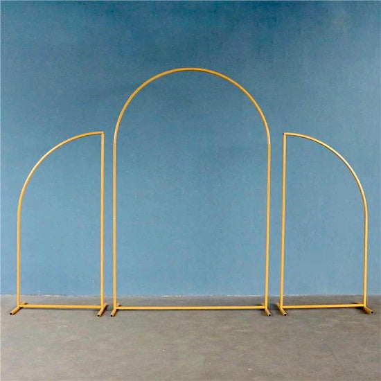 Gold Wedding Arch Decoration Backdrop 3-Piece - Décor Maniacs