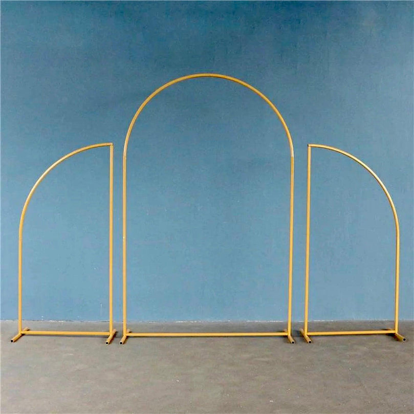 Gold Wedding Arch Decoration Backdrop 3-Piece - Décor Maniacs