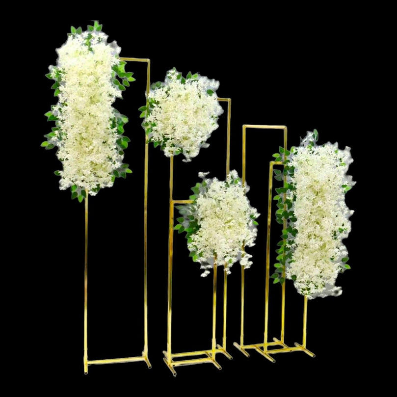 Gold Wedding Decor Backdrop Stand 5-Piece - Décor Maniacs