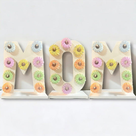 Donut Wall Personalized Mother's Birthday Party Dessert Stand - Décor Maniacs