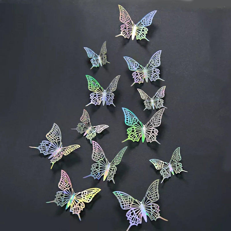 3D Craft Butterflies Kids Wall Decor 12-Pack - Décor Maniacs