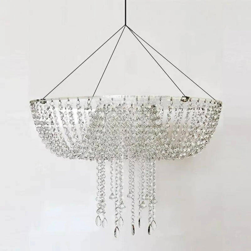 Suspended Crystal Hanging Wedding Cake Stand - Décor Maniacs