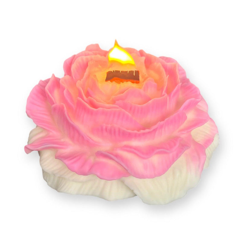 Large Peony Flower Scented Soy 15oz Candle - Décor Maniacs