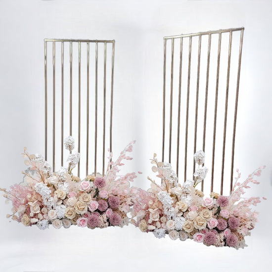 Shiny Gold Wedding Backdrop Stand 2.6 x 6.5 FT - Décor Maniacs