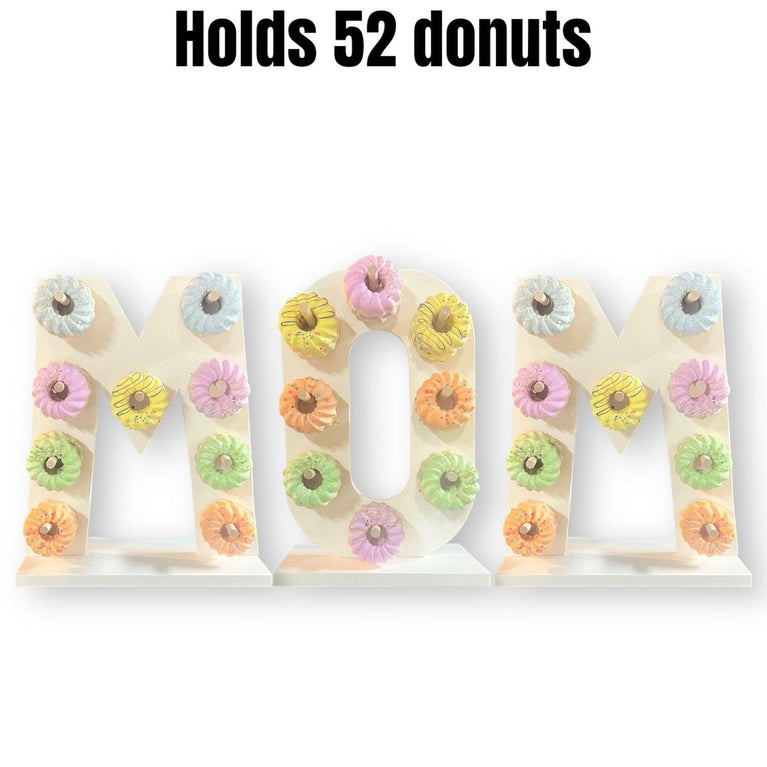 Donut Wall Personalized Mother's Birthday Party Dessert Stand - Décor Maniacs