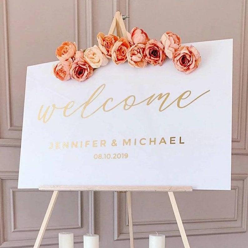 Custom Acrylic Wedding Party Welcome Signs - Décor Maniacs