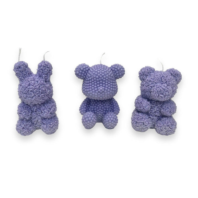 Teddy Bear Soy Lavender Scented Glim Candles - Décor Maniacs