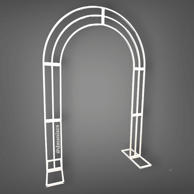 White Metal Wedding Arch Backdrop Decor Stand - Décor Maniacs