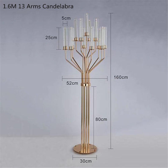 13-Arm Candelabra Wedding Centerpieces 2-Pack - Décor Maniacs