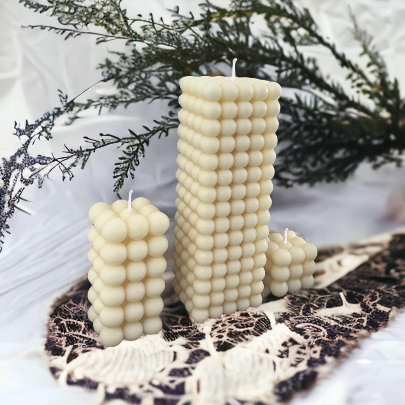 Bubble Soy Wax Scented Pillar Glim Candles - Décor Maniacs