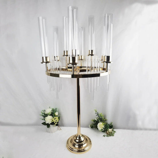 9-Arm Candle Holder Wedding Dining Table Centerpiece - Décor Maniacs