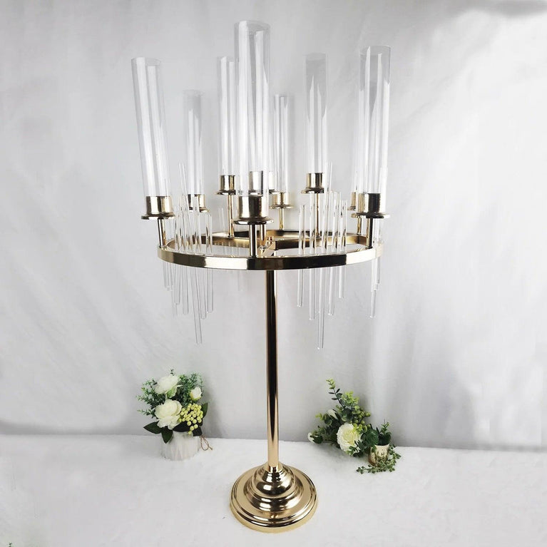 9-Arm Candle Holder Wedding Dining Table Centerpiece - Décor Maniacs