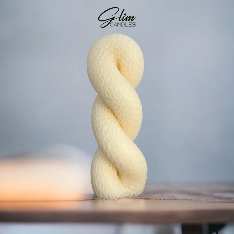 Twisted Rope Soy Scented Pillar Glim Candles - Décor Maniacs