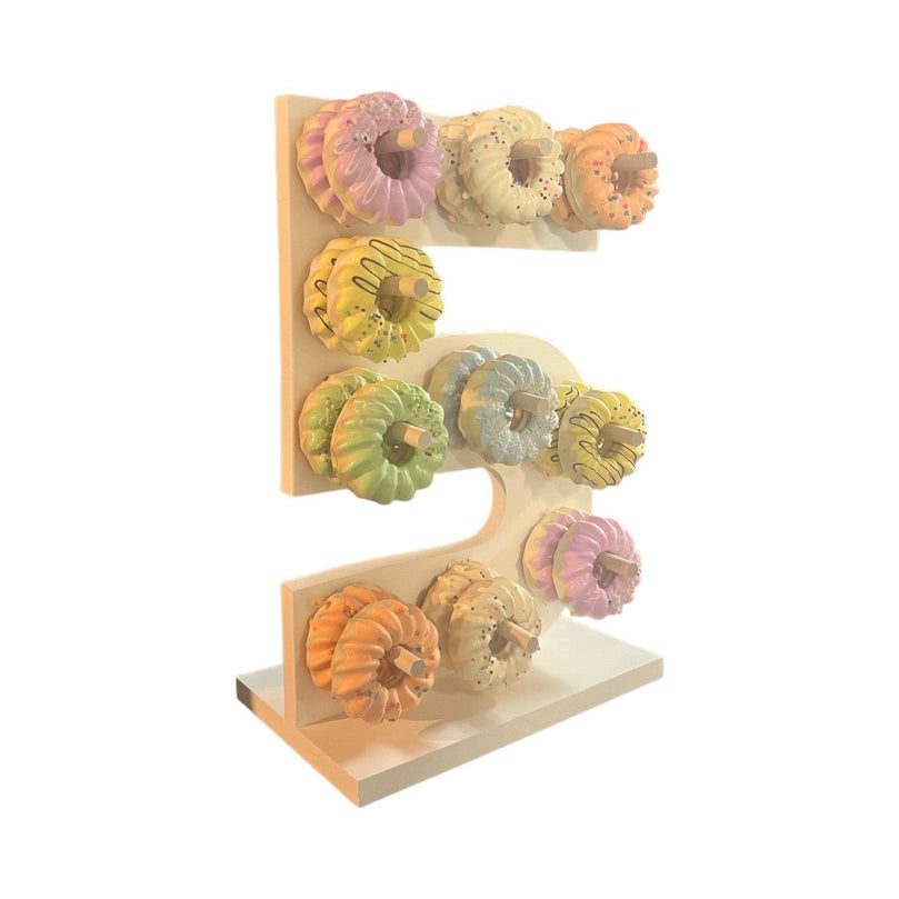 Donut Wall Personalized 50th Birthday Party Dessert Stands - Décor Maniacs