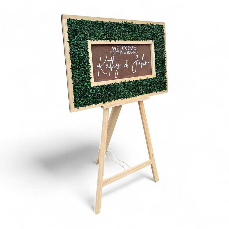 Personalized Wedding Reception Welcome Sign - 35 x 23 Inch - Décor Maniacs