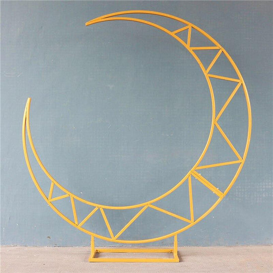 Crescent Half Moon Wedding Arch Backdrop - Décor Maniacs